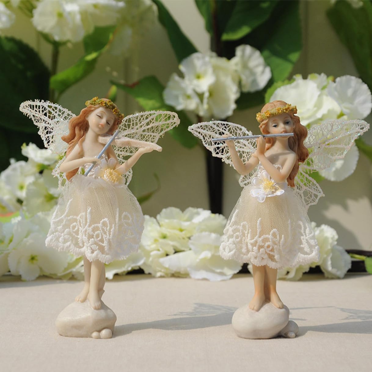 妖精と花のオーナメントとテーブルセット 妖精と花のオーナメントとテーブルセット